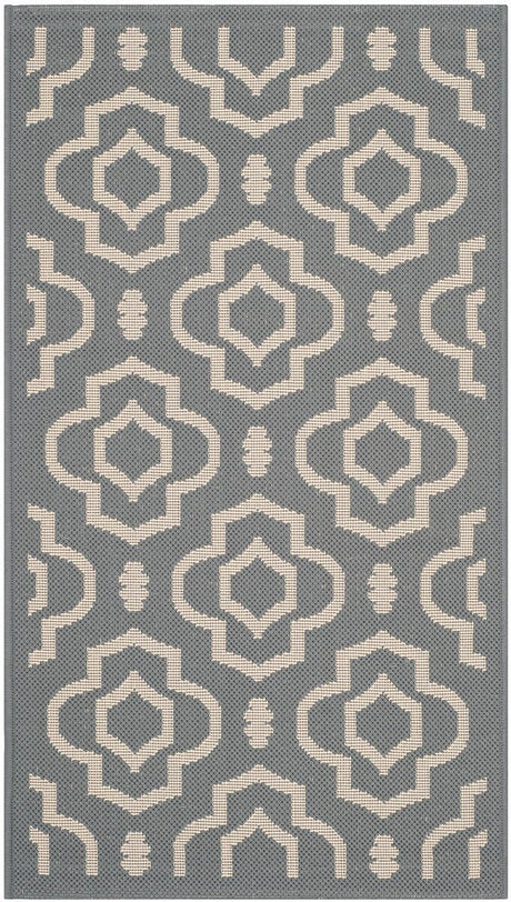 Safavieh Courtyard Cy6926 - 246 Anthracite / Beige Rugs - Safavieh - cy6926 - 246 - 5r