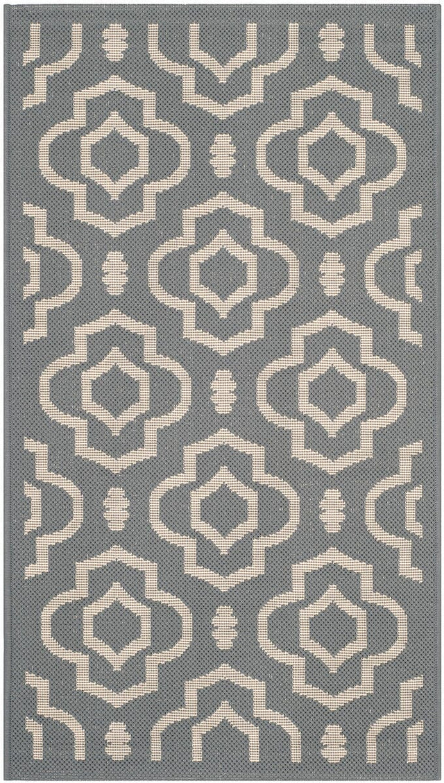 Safavieh Courtyard Cy6926 - 246 Anthracite / Beige Rugs - Safavieh - cy6926 - 246 - 5r