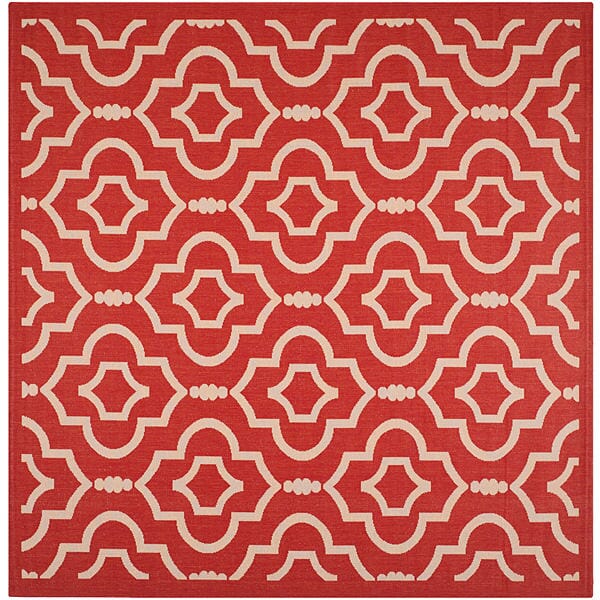 Safavieh Courtyard Cy6926 - 248 Red / Bone Rugs - Safavieh - cy6926 - 248 - 8sq