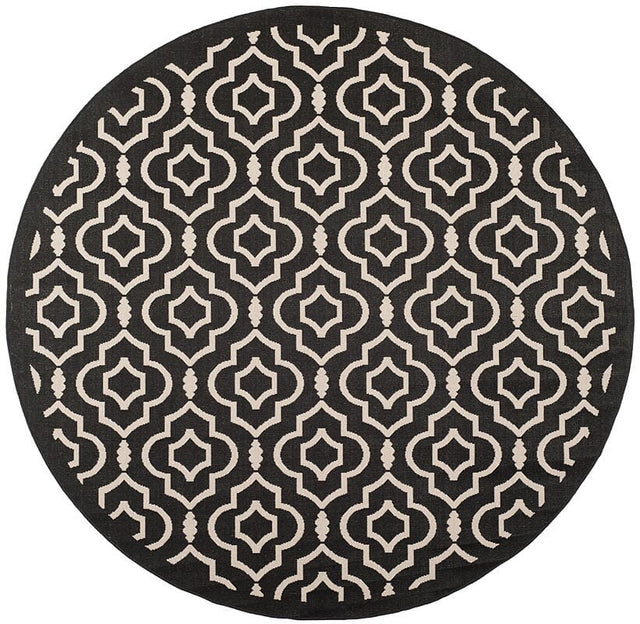 Safavieh Courtyard Cy6926 - 266 Black / Beige Rugs - Safavieh - cy6926 - 266 - 8r