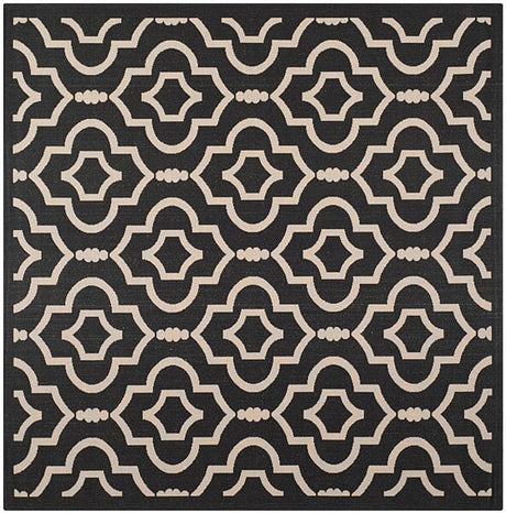 Safavieh Courtyard Cy6926 - 266 Black / Beige Rugs - Safavieh - cy6926 - 266 - 8sq