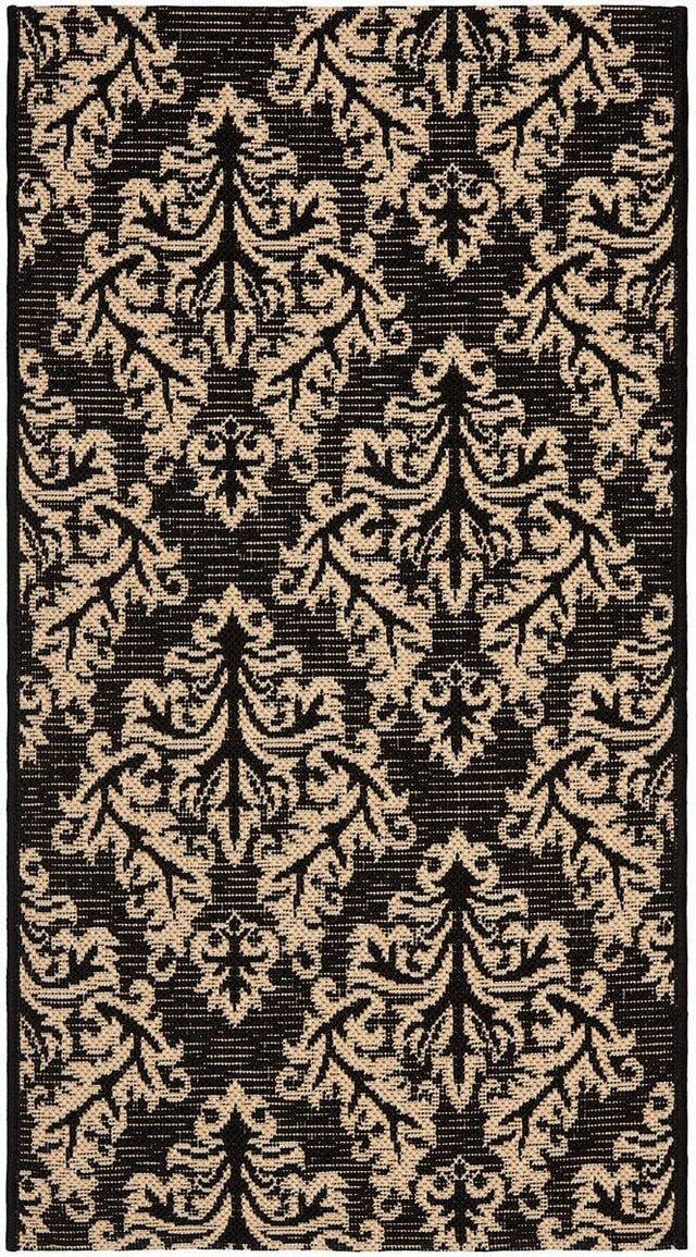 Safavieh Courtyard Cy6930 - 26 Black / Creme Rugs - Safavieh - cy6930 - 26 - 5r