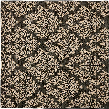 Safavieh Courtyard Cy6930 - 26 Black / Creme Rugs - Safavieh - cy6930 - 26 - 7sq