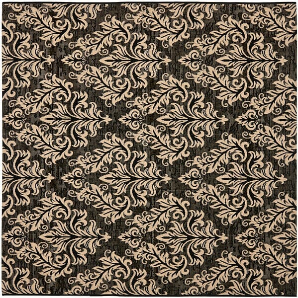 Safavieh Courtyard Cy6930 - 26 Black / Creme Rugs - Safavieh - cy6930 - 26 - 7sq