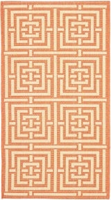 Safavieh Courtyard Cy6937 - 21 Terracotta / Cream Rugs - Safavieh - cy6937 - 21 - 5r