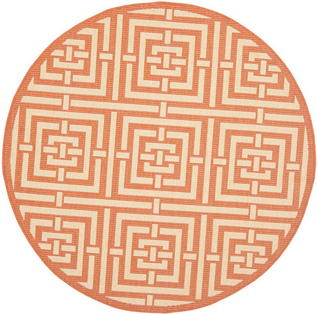 Safavieh Courtyard Cy6937 - 21 Terracotta / Cream Rugs - Safavieh - cy6937 - 21 - 5r