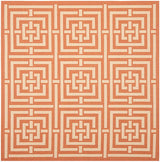 Safavieh Courtyard Cy6937 - 21 Terracotta / Cream Rugs - Safavieh - cy6937 - 21 - 7sq