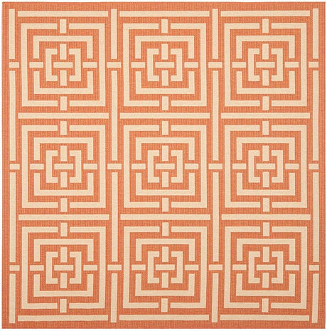 Safavieh Courtyard Cy6937 - 21 Terracotta / Cream Rugs - Safavieh - cy6937 - 21 - 7sq