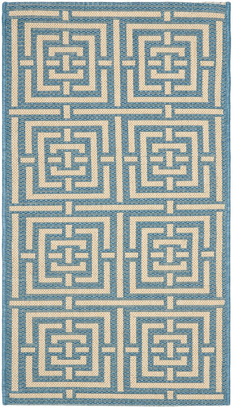 Safavieh Courtyard Cy6937 - 23 Blue / Bone Rugs - Safavieh - cy6937 - 23 - 5r