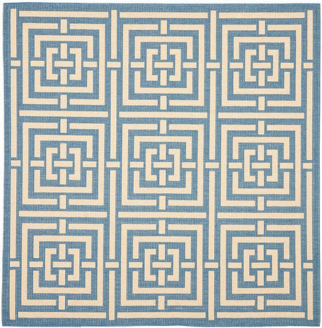 Safavieh Courtyard Cy6937 - 23 Blue / Bone Rugs - Safavieh - cy6937 - 23 - 7sq