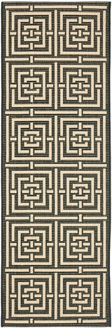 Safavieh Courtyard Cy6937 - 26 Black / Bone Rugs - Safavieh - cy6937 - 26 - 27