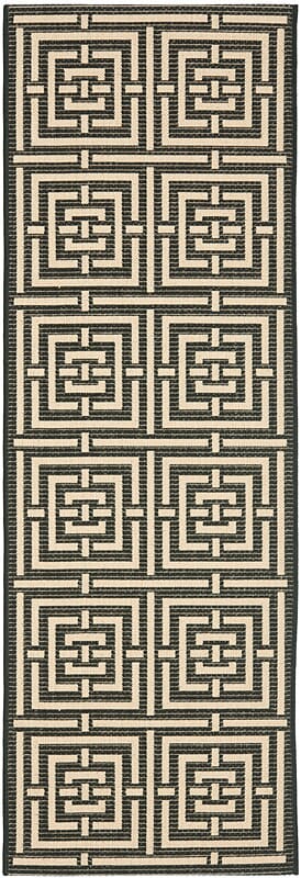 Safavieh Courtyard Cy6937 - 26 Black / Bone Rugs - Safavieh - cy6937 - 26 - 27