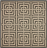 Safavieh Courtyard Cy6937 - 26 Black / Bone Rugs - Safavieh - cy6937 - 26 - 7sq