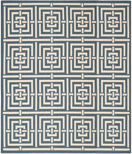 Safavieh Courtyard Cy6937 - 268 Navy / Beige Rugs - Safavieh - cy6937 - 268 - 5r