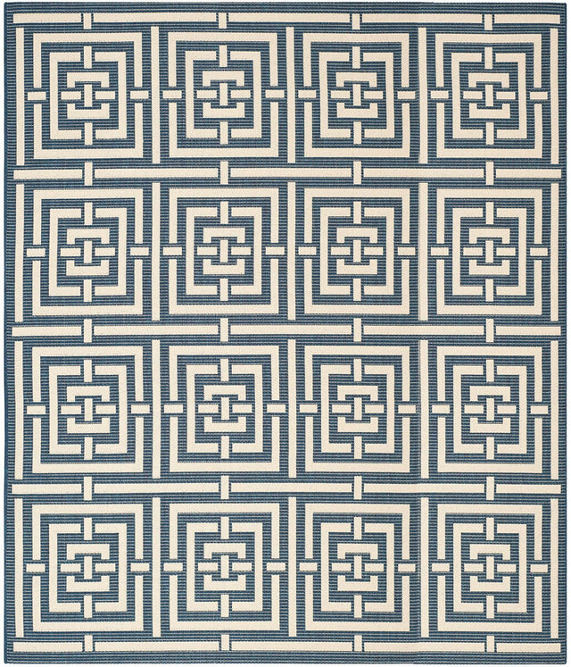 Safavieh Courtyard Cy6937 - 268 Navy / Beige Rugs - Safavieh - cy6937 - 268 - 5r