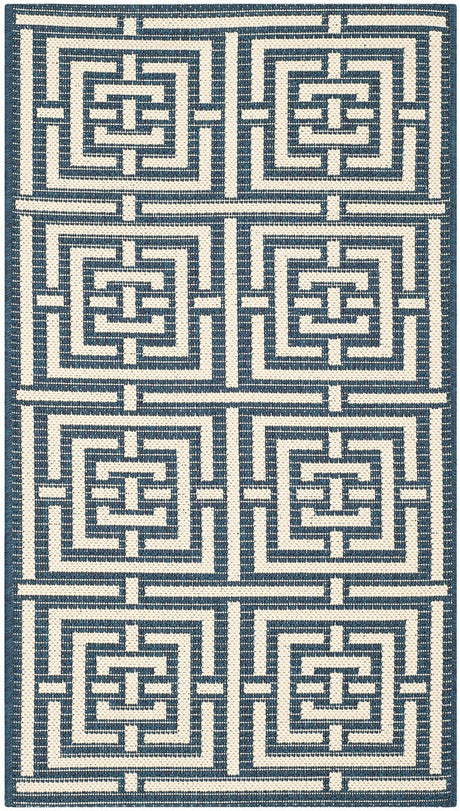 Safavieh Courtyard Cy6937 - 268 Navy / Beige Rugs - Safavieh - cy6937 - 268 - 5r