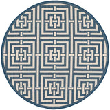 Safavieh Courtyard Cy6937 - 268 Navy / Beige Rugs - Safavieh - cy6937 - 268 - 5r