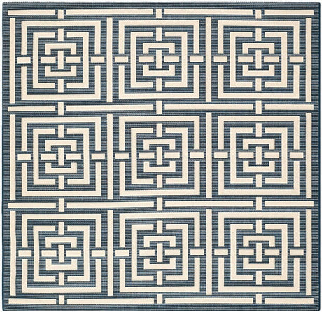 Safavieh Courtyard Cy6937 - 268 Navy / Beige Rugs - Safavieh - cy6937 - 268 - 7sq