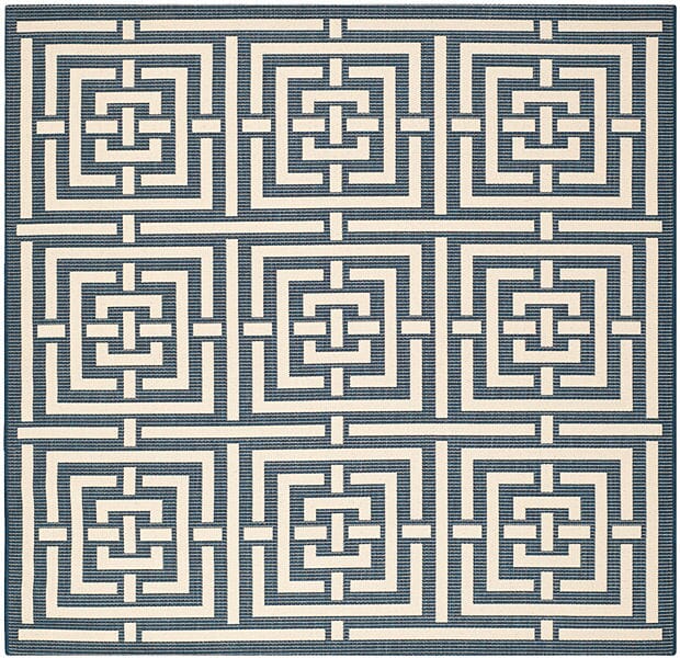 Safavieh Courtyard Cy6937 - 268 Navy / Beige Rugs - Safavieh - cy6937 - 268 - 7sq