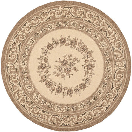 Safavieh Courtyard Cy7208 - 12A5 Creme / Brown Rugs - Safavieh - cy7208 - 12a5 - 5r