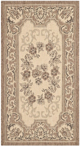 Safavieh Courtyard Cy7208 - 12A5 Creme / Brown Rugs - Safavieh - cy7208 - 12a5 - 5r