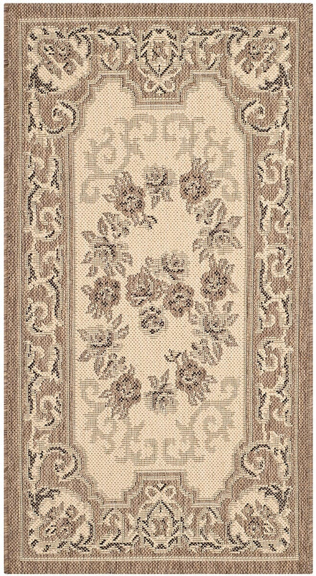 Safavieh Courtyard Cy7208 - 12A5 Creme / Brown Rugs - Safavieh - cy7208 - 12a5 - 5r