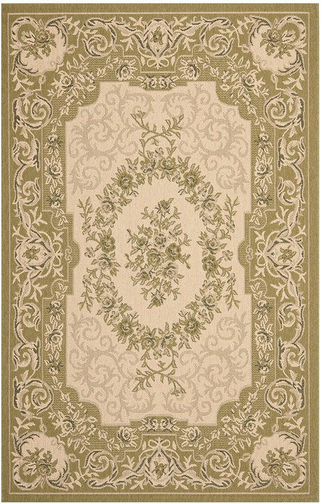 Safavieh Courtyard Cy7208 - 14A5 Cream / Green Rugs - Safavieh - cy7208 - 14a5 - 2