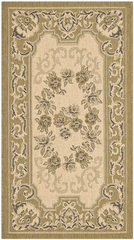Safavieh Courtyard Cy7208 - 14A5 Cream / Green Rugs - Safavieh - cy7208 - 14a5 - 5r