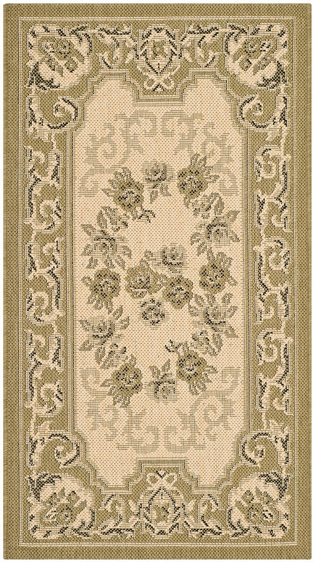 Safavieh Courtyard Cy7208 - 14A5 Cream / Green Rugs - Safavieh - cy7208 - 14a5 - 5r