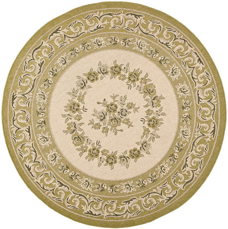 Safavieh Courtyard Cy7208 - 14A5 Cream / Green Rugs - Safavieh - cy7208 - 14a5 - 5r