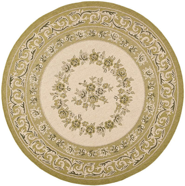 Safavieh Courtyard Cy7208 - 14A5 Cream / Green Rugs - Safavieh - cy7208 - 14a5 - 5r
