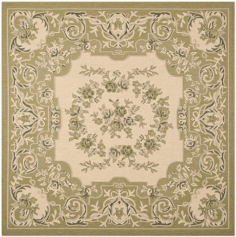 Safavieh Courtyard Cy7208 - 14A5 Cream / Green Rugs - Safavieh - cy7208 - 14a5 - 7sq