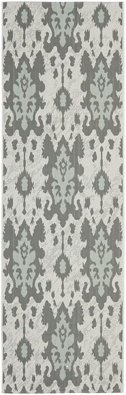 Safavieh Courtyard Cy7276 - 78A18 Light Grey Anthracite / Aqua Weft Rugs - Safavieh - cy7276 - 78a18 - 2