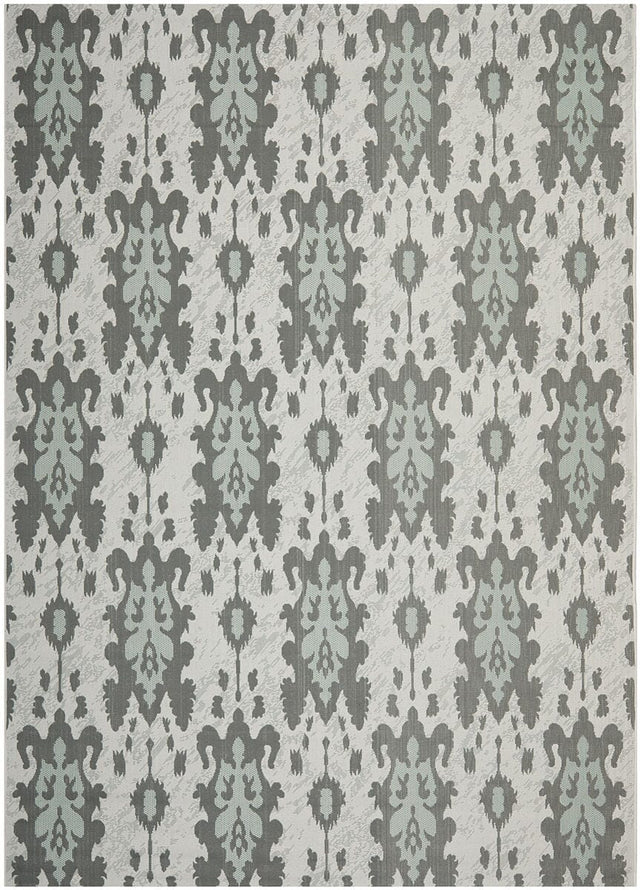 Safavieh Courtyard Cy7276 - 78A18 Light Grey Anthracite / Aqua Weft Rugs - Safavieh - cy7276 - 78a18 - 2