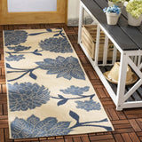 Safavieh Courtyard 2'-3" x 10'-0" Rug in Beige / Blue