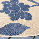 Safavieh Courtyard 5'-3" x 5'-3" Rug in Beige / Blue