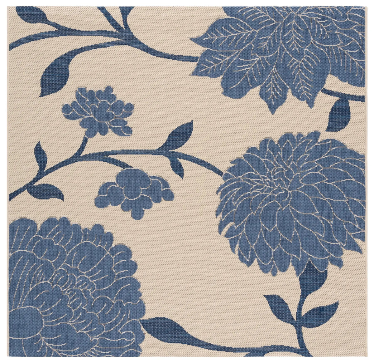 Safavieh Courtyard 5'-3" x 5'-3" Rug in Beige / Blue