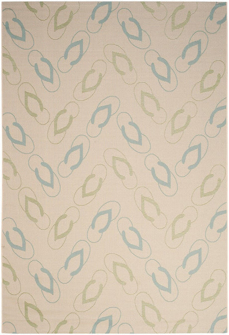 Safavieh Courtyard Cy7420 - 213A24 Beige / Aqua Rugs - Safavieh - cy7420 - 213a24 - 3