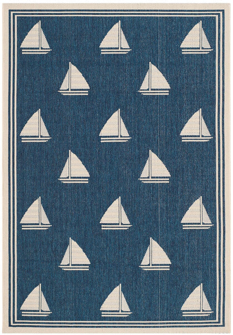 Safavieh Courtyard Cy7422 - 258A22 Navy / Beige Rugs - Safavieh - cy7422 - 258a22 - 27