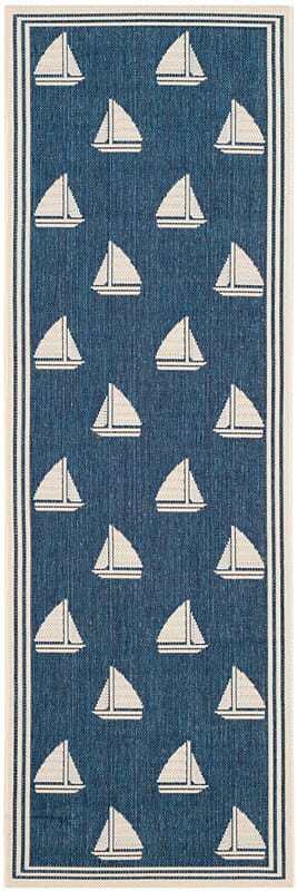 Safavieh Courtyard Cy7422 - 258A22 Navy / Beige Rugs - Safavieh - cy7422 - 258a22 - 27