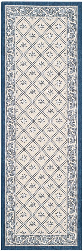 Safavieh Courtyard Cy7427 - 258A22 Beige / Navy Rugs - Safavieh - cy7427 - 258a22 - 27