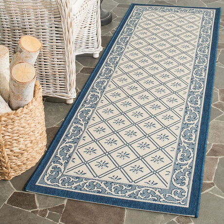 Safavieh Courtyard Cy7427 - 258A22 Beige / Navy Rugs - Safavieh - cy7427 - 258a22 - 27