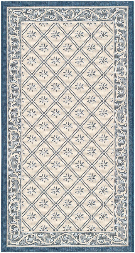 Safavieh Courtyard Cy7427 - 258A22 Beige / Navy Rugs - Safavieh - cy7427 - 258a22 - 27