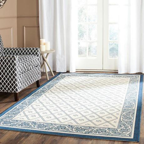 Safavieh Courtyard Cy7427 - 258A22 Beige / Navy Rugs - Safavieh - cy7427 - 258a22 - 3