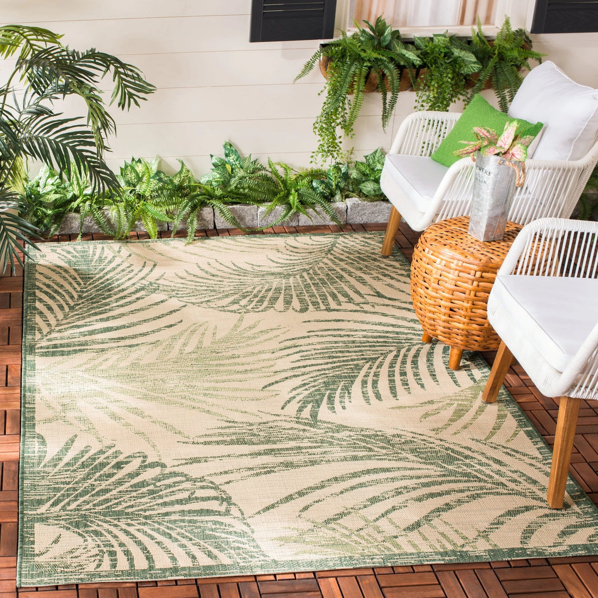 Safavieh Courtyard Cy7557 - 32212 Beige/Green Rugs - Safavieh - cy7557 - 32212 - 4