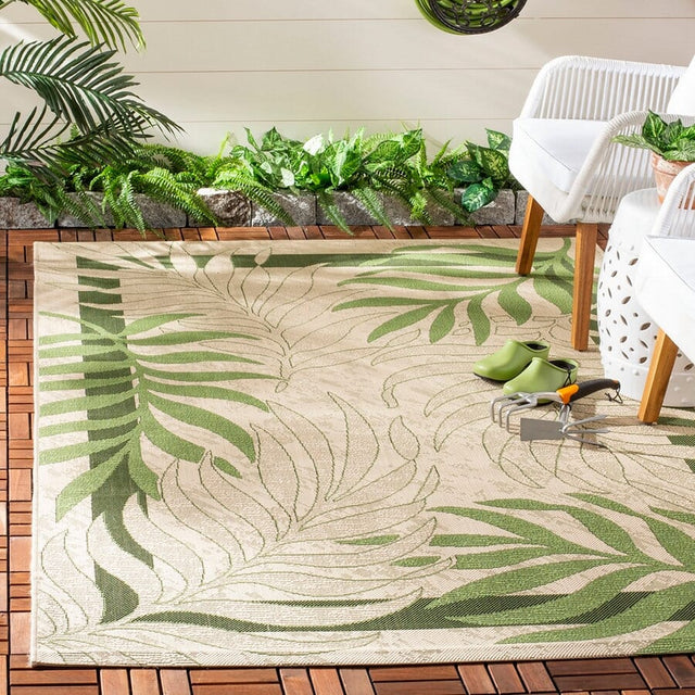 Safavieh Courtyard Cy7836 - 14A5 Cream / Green Rugs - Safavieh - cy7836 - 14a5 - 2