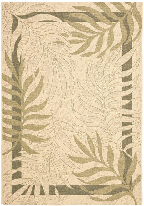 Safavieh Courtyard Cy7836 - 14A5 Cream / Green Rugs - Safavieh - cy7836 - 14a5 - 5r