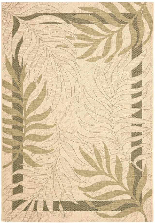 Safavieh Courtyard Cy7836 - 14A5 Cream / Green Rugs - Safavieh - cy7836 - 14a5 - 5r