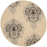 Safavieh Courtyard Cy7926 - 16A22 Creme / Black Rugs - Safavieh - cy7926 - 16a22 - 5r