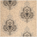Safavieh Courtyard Cy7926 - 16A22 Creme / Black Rugs - Safavieh - cy7926 - 16a22 - 7sq